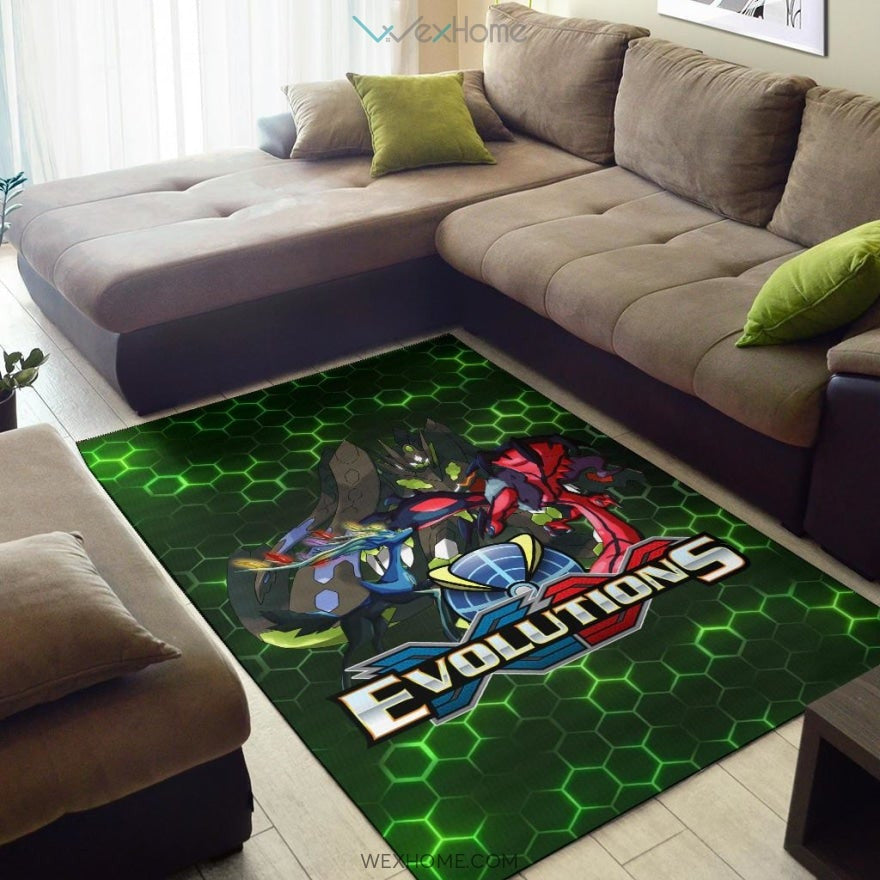 Pokemon Anime Pokemon XY Evolution Electronic Background Area Rug Home Decor