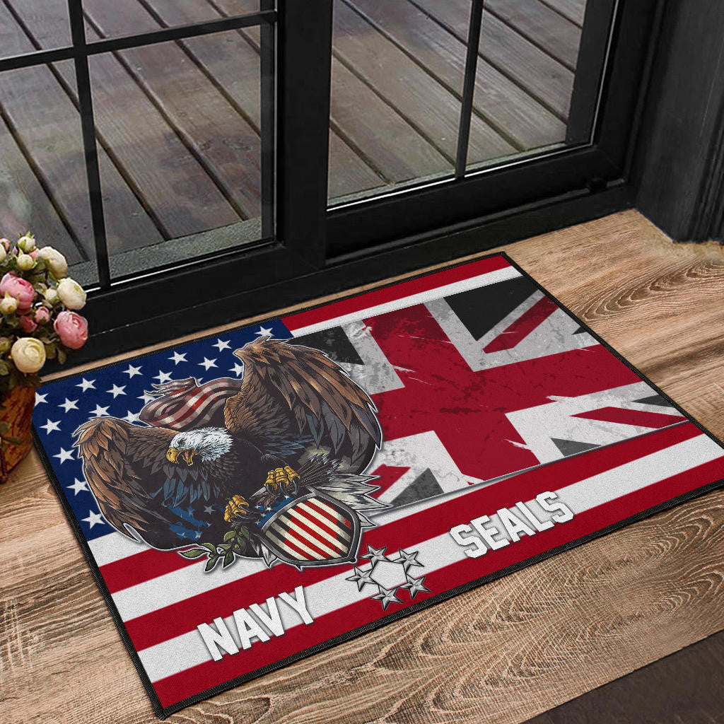 US Independence Day Eagle Taking US Shield Navy Seals Door Mat Home Decor