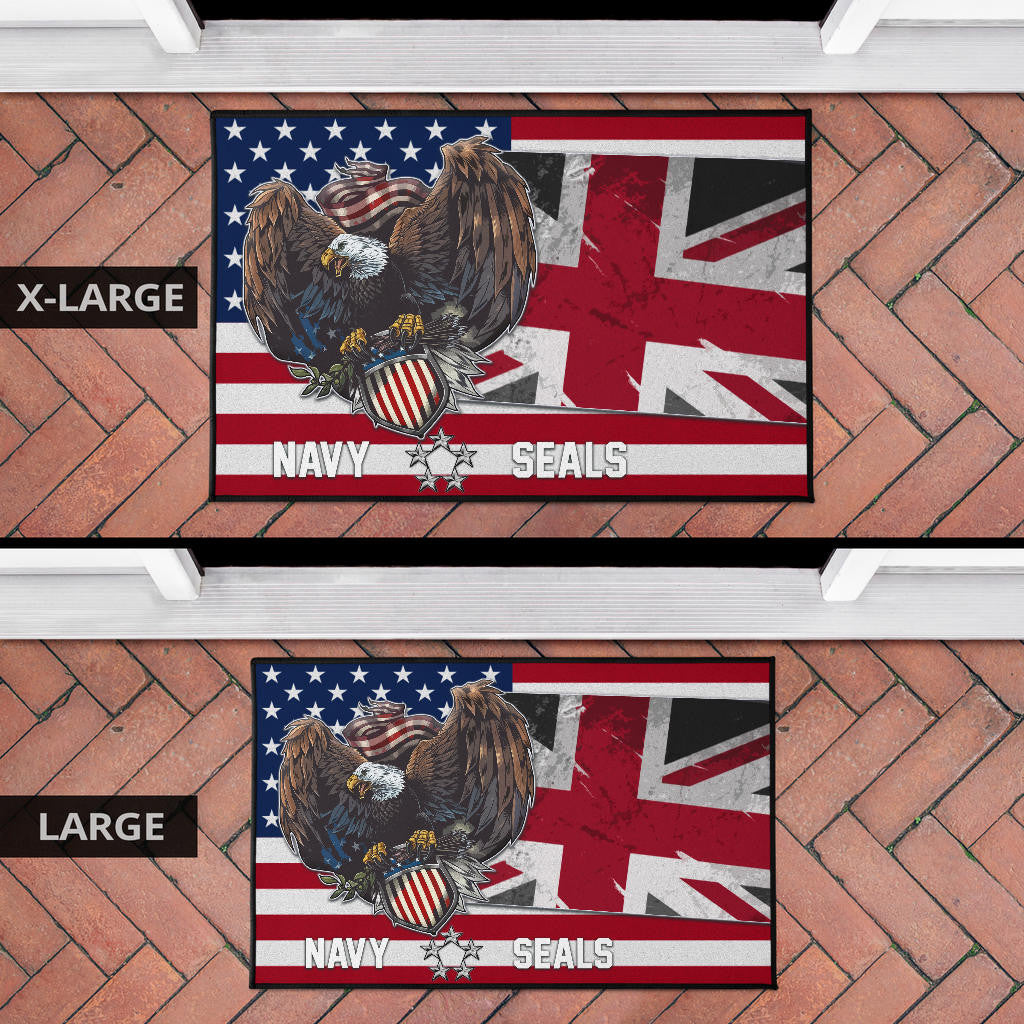 US Independence Day Eagle Taking US Shield Navy Seals Door Mat Home Decor