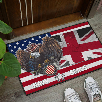 US Independence Day Eagle Taking US Shield Navy Seals Door Mat Home Decor