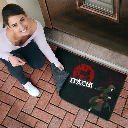 Naruto Anime Itachi Uchiha Crow Fading Silhouette Door Mat Home Decor