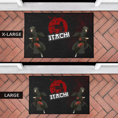 Naruto Anime Itachi Uchiha Crow Fading Silhouette Door Mat Home Decor
