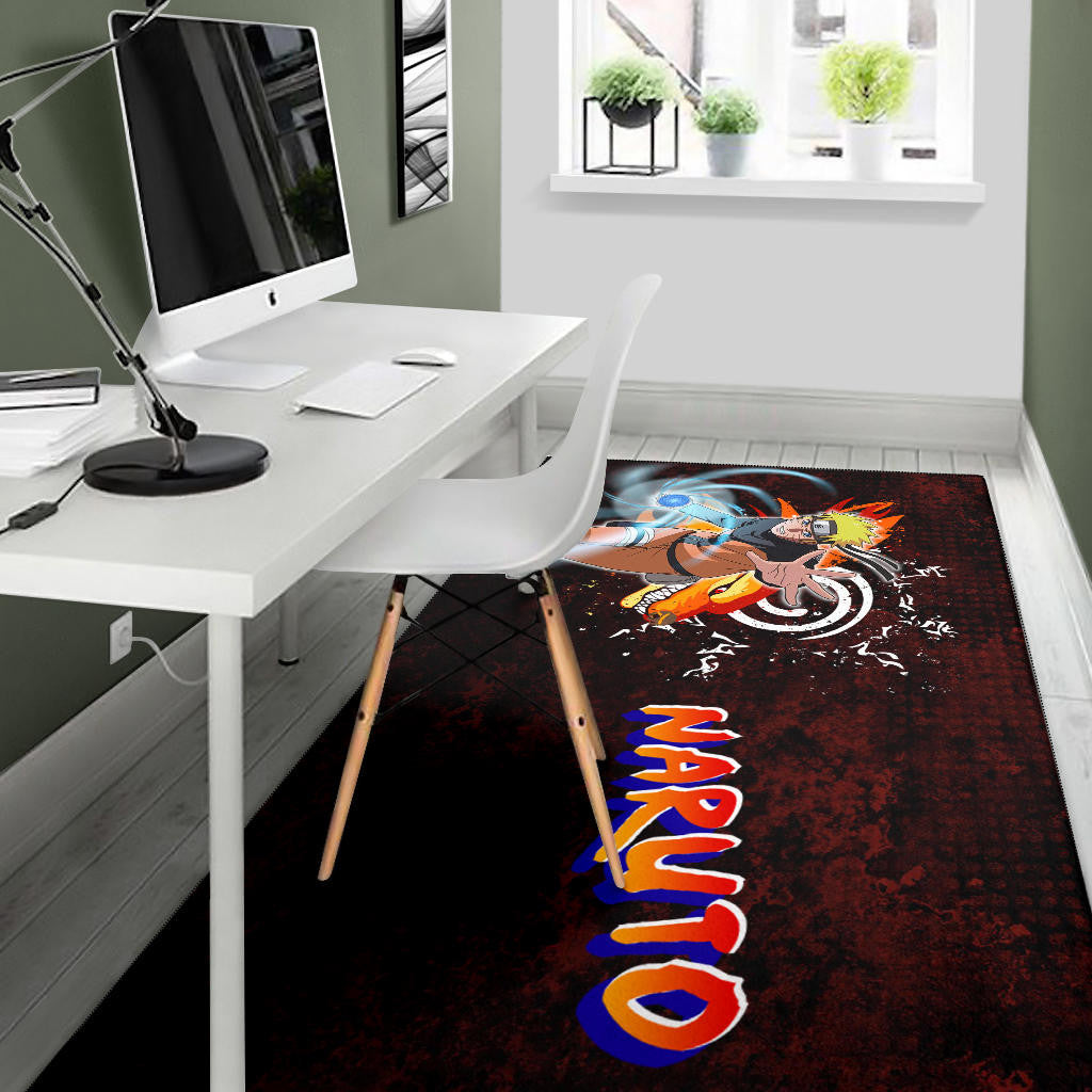 Naruto Anime Sharingan With Kurama Eight Trigrams Seal Area Rug Home Decor