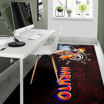 Naruto Anime Sharingan With Kurama Eight Trigrams Seal Area Rug Home Decor
