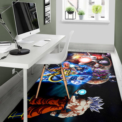 Dragon Ball Anime  DB Main Characters Super Saiyan In Universe Area Rug Home Decor