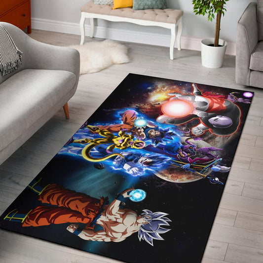 Dragon Ball Anime  DB Main Characters Super Saiyan In Universe Area Rug Home Decor