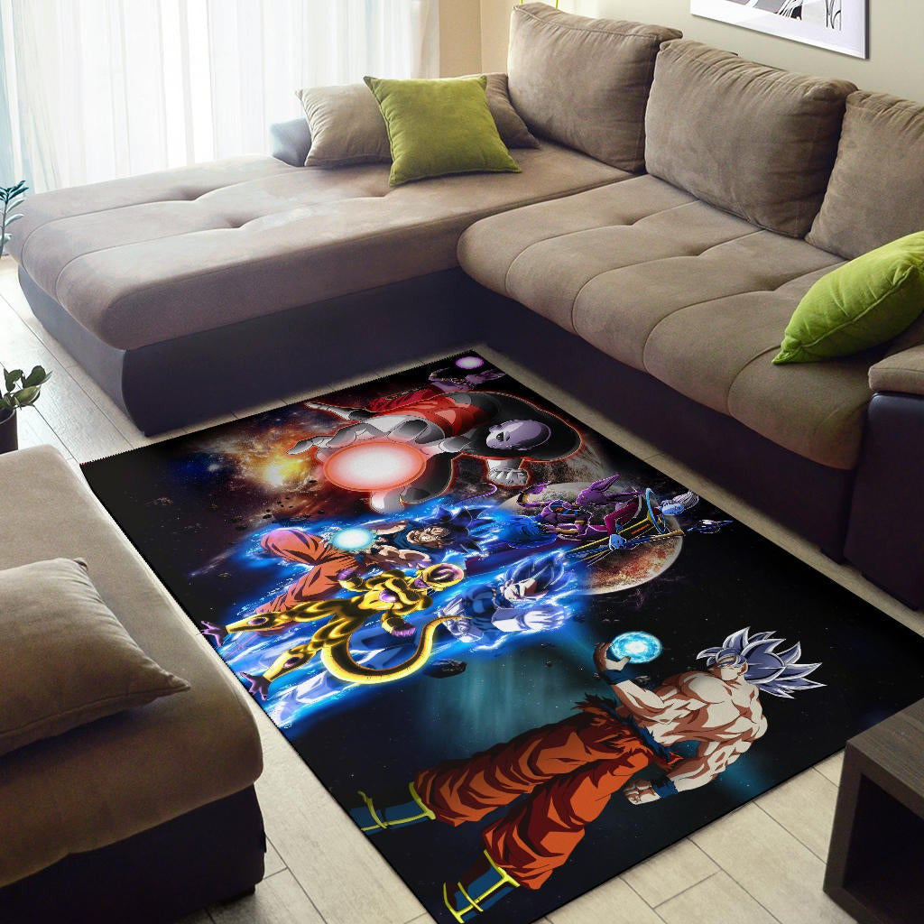Dragon Ball Anime  DB Main Characters Super Saiyan In Universe Area Rug Home Decor