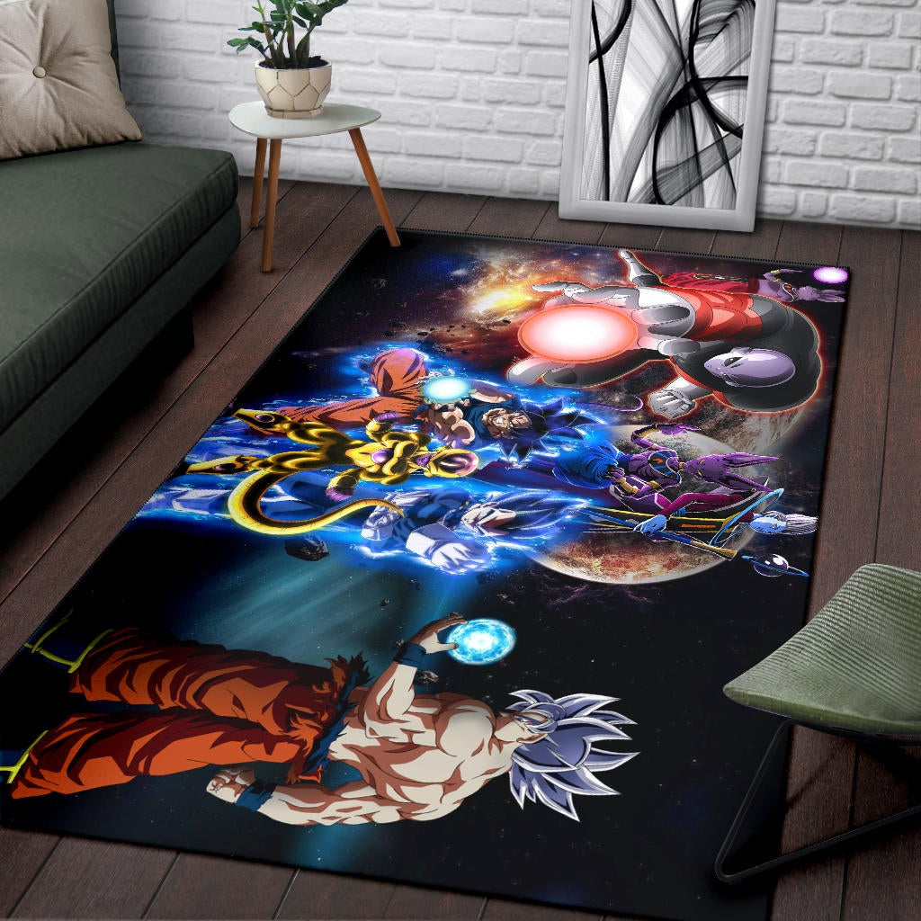 Dragon Ball Anime  DB Main Characters Super Saiyan In Universe Area Rug Home Decor
