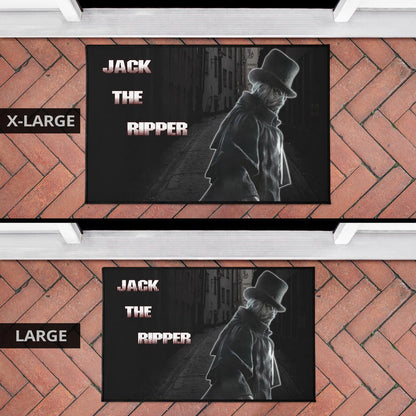 Horror Movie Jack The Ripper In City Black White Door Mat Home Decor