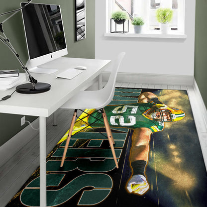 Green Bay American Football Packers Cute Clay Matthews 52 Under Flashlight Area Rug Home Decor