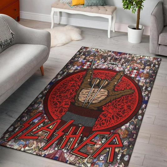 Horror Movie Freddy Krueger Slasher Horror Villains Area Rug Home Decor
