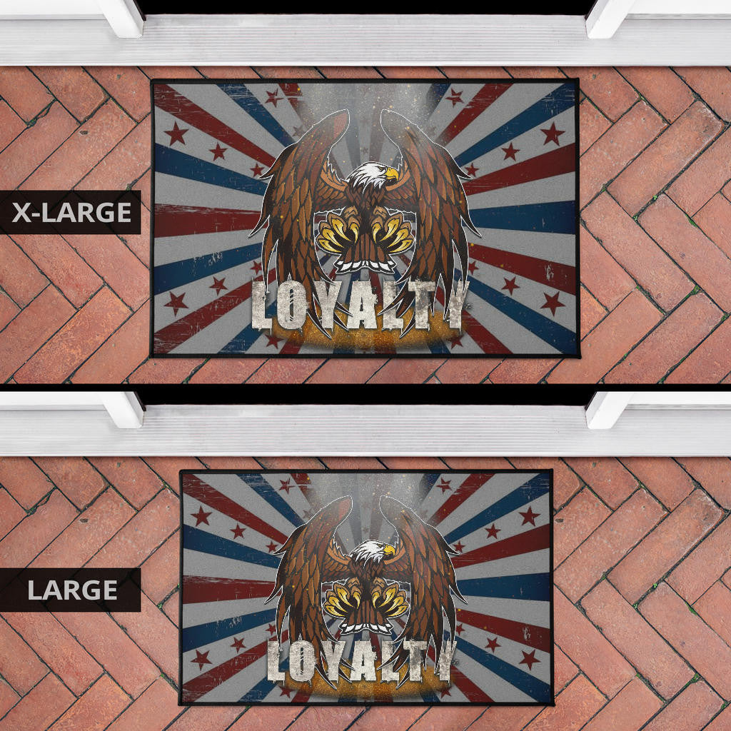 US Independence Day Flying Eagle Claw Loyalty US Flag Spiral Door Mat Home Decor