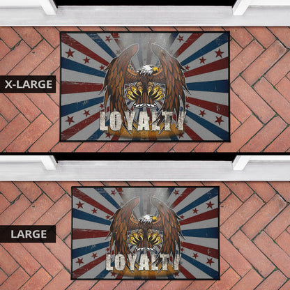 US Independence Day Flying Eagle Claw Loyalty US Flag Spiral Door Mat Home Decor