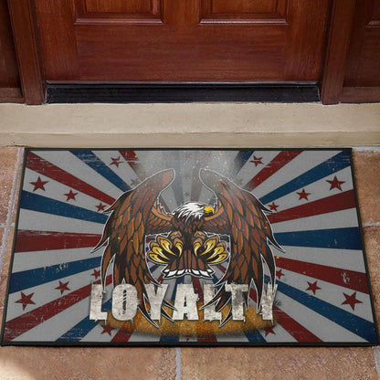 US Independence Day Flying Eagle Claw Loyalty US Flag Spiral Door Mat Home Decor