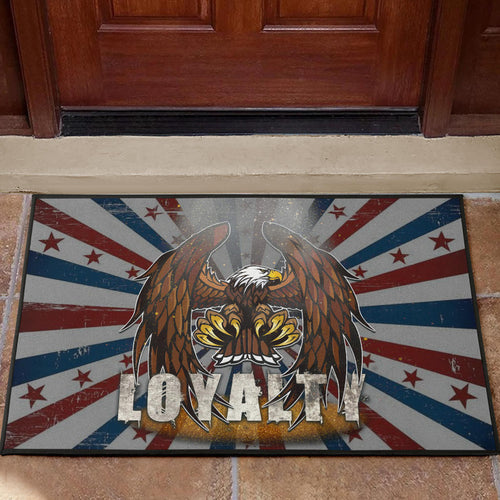 US Independence Day Flying Eagle Claw Loyalty US Flag Spiral Door Mat Home Decor