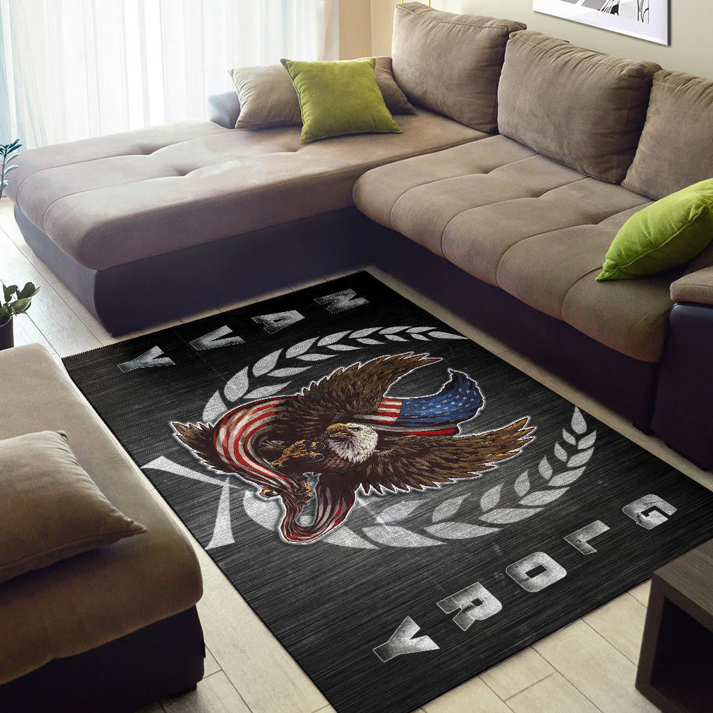 US Independence Day Navy Glory Flying Eagle Claw With US Flag Area Rug Home Decor