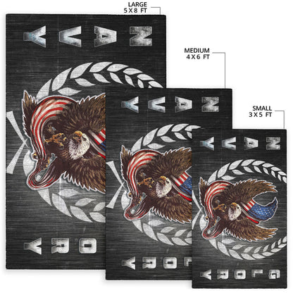 US Independence Day Navy Glory Flying Eagle Claw With US Flag Area Rug Home Decor