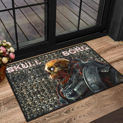 Horror Movie Robot Skullborg Skull Background Door Mat Home Decor