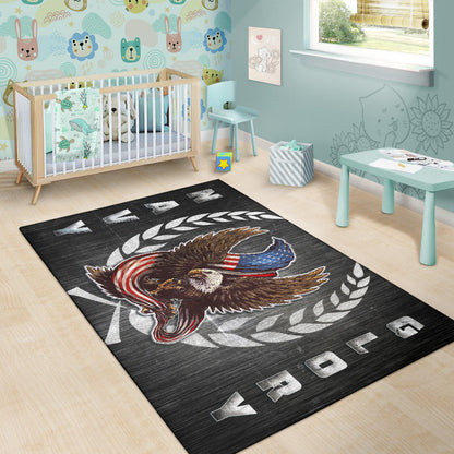 US Independence Day Navy Glory Flying Eagle Claw With US Flag Area Rug Home Decor