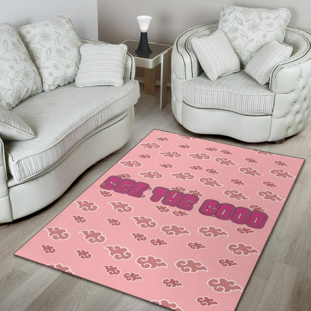 See The Good Akatsuki Pink Cloud Patterns Area Rug Home Decor