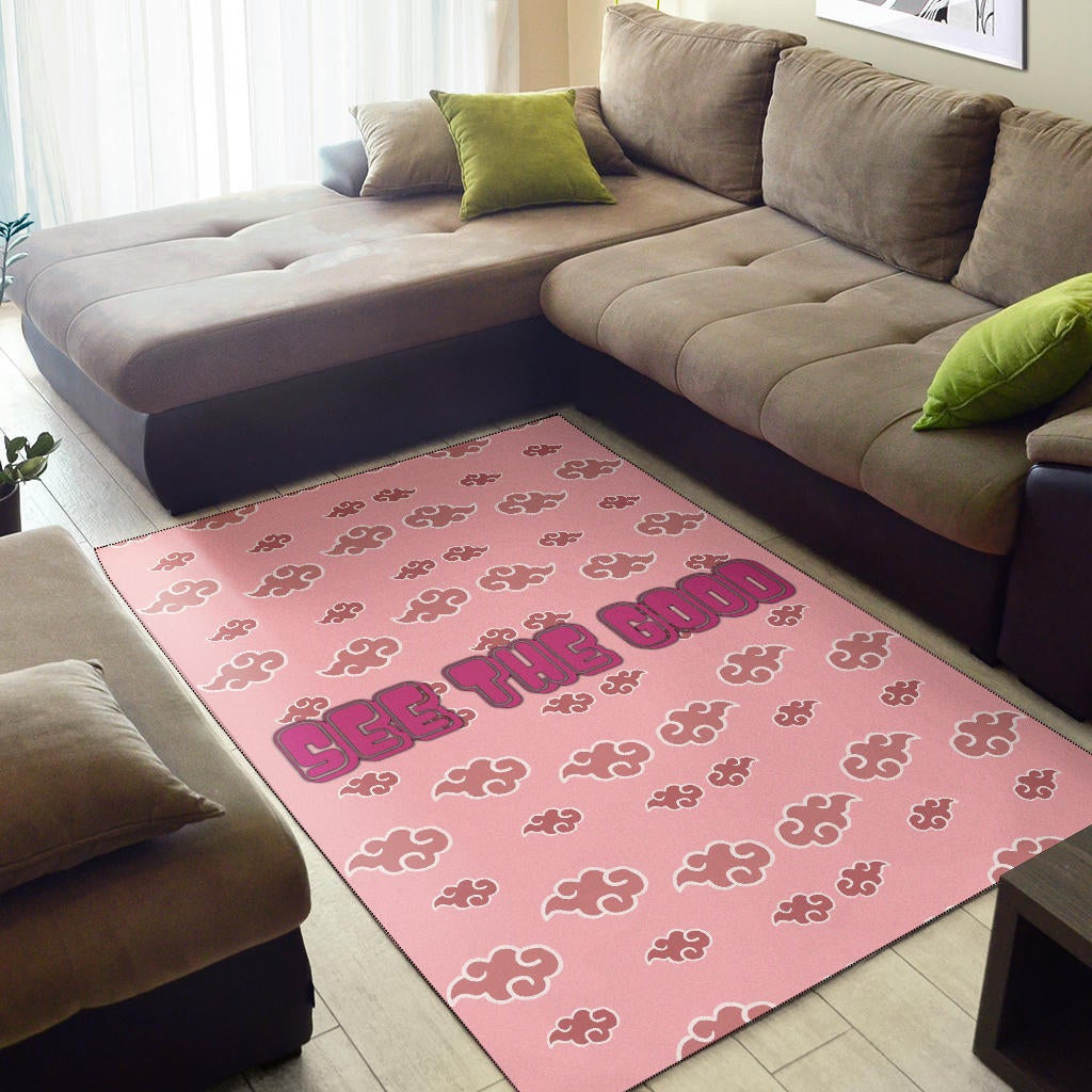 See The Good Akatsuki Pink Cloud Patterns Area Rug Home Decor