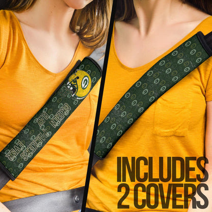Green Bay Packers American Football Packers Ever Yellow Vintage G Helmet Seat Belt Covers