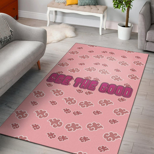 See The Good Akatsuki Pink Cloud Patterns Area Rug Home Decor