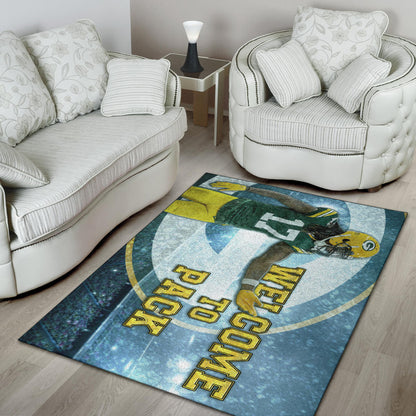 Green Bay American Football Packers Davante Adams 17 Welcome To Pack Area Rug Home Decor