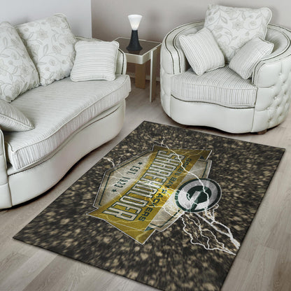 Green Bay American Football Packers G Shareholders Est 1923 Lightning Area Rug Home Decor