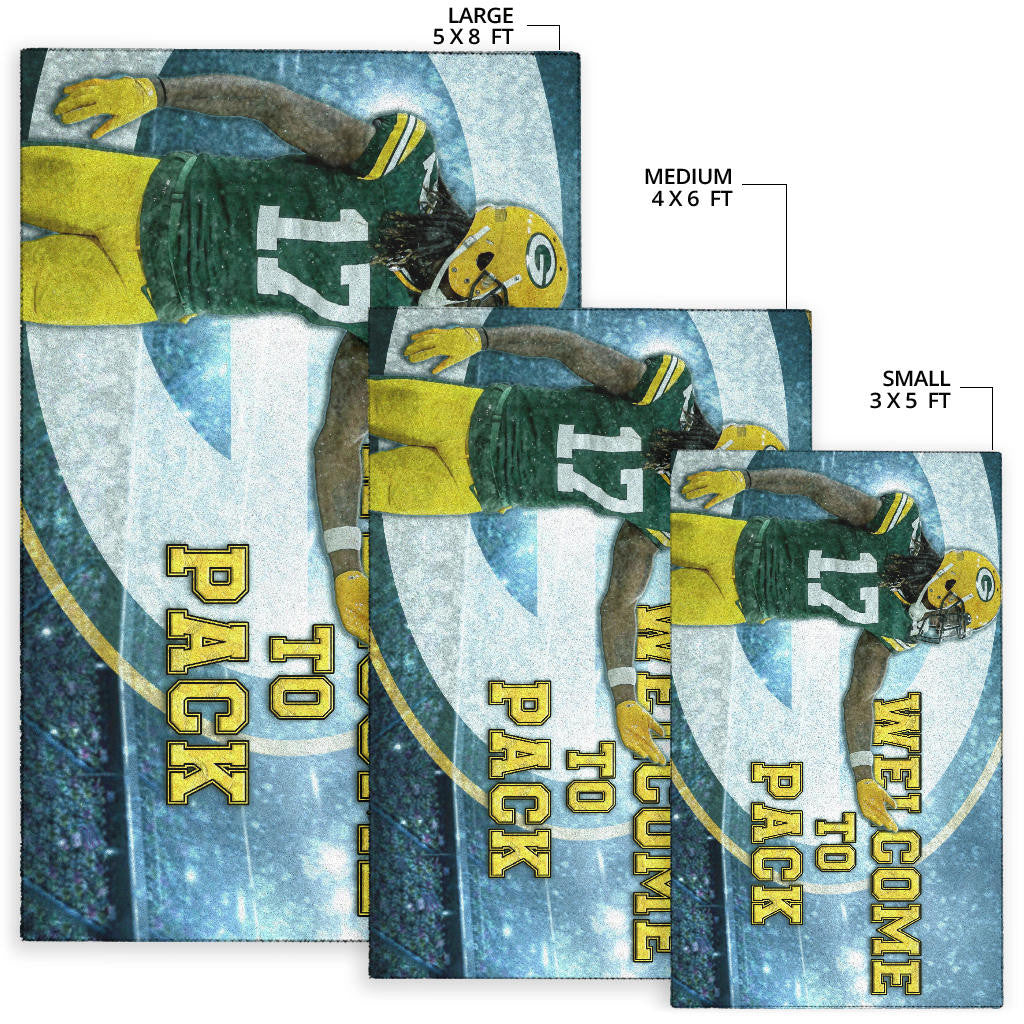 Green Bay American Football Packers Davante Adams 17 Welcome To Pack Area Rug Home Decor