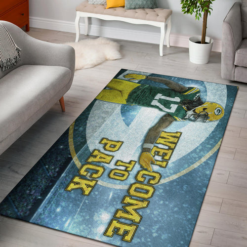 Green Bay American Football Packers Davante Adams 17 Welcome To Pack Area Rug Home Decor