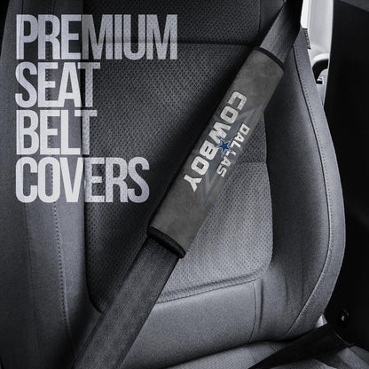 Dallas American Football Cowboy Player 04 Throwing Rugby Ball Light Grey Seat Belt Covers
