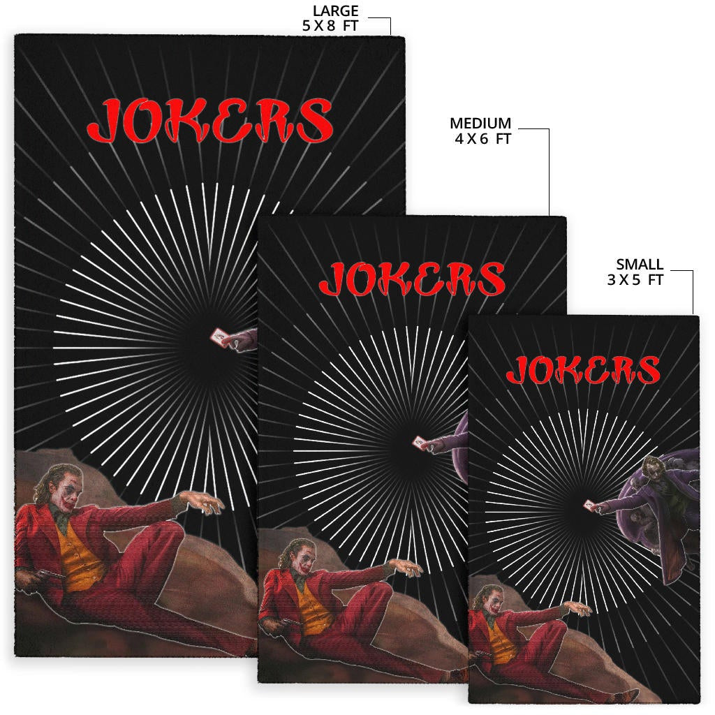 Horror Movie Evil Jokers Giving Cards Skulls Area Rug Home Decor