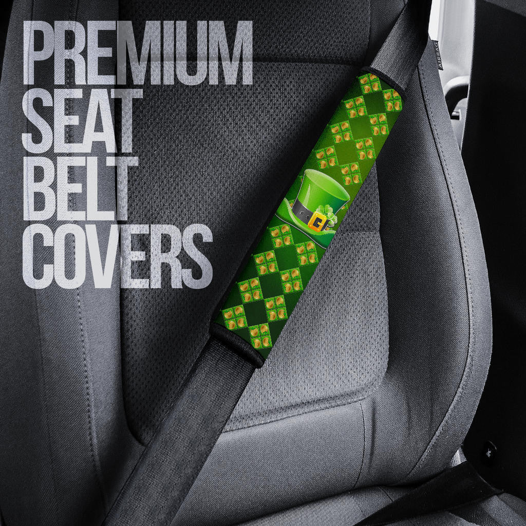 Saint Patrick's Mar 17 Blessing Pot Of Gold Coins Seat Belt Covers