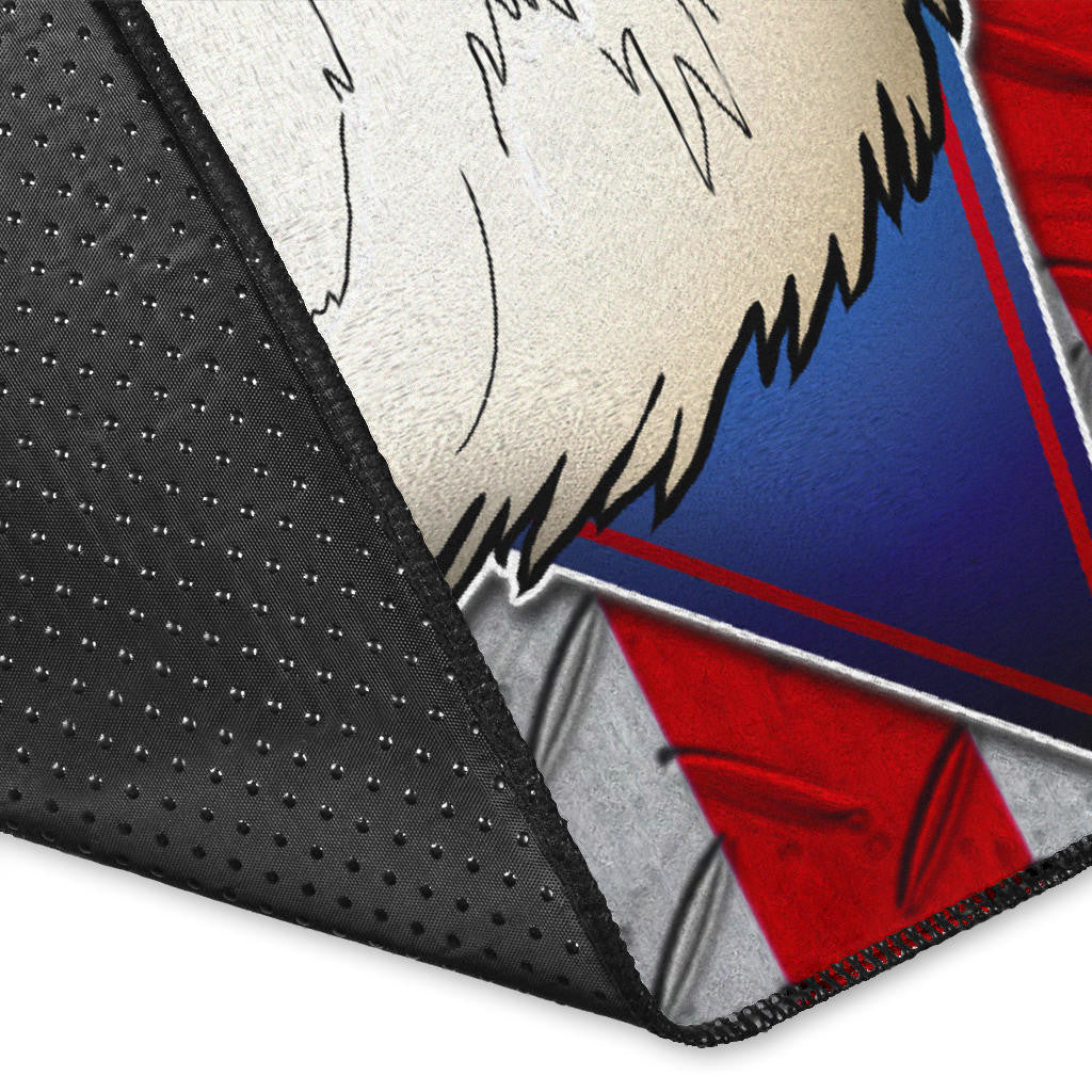 US Independence Day America's Navy Eagle Head On US Steel Flag Area Rug Home Decor