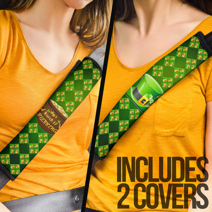 Saint Patrick's Mar 17 Blessing Pot Of Gold Coins Seat Belt Covers