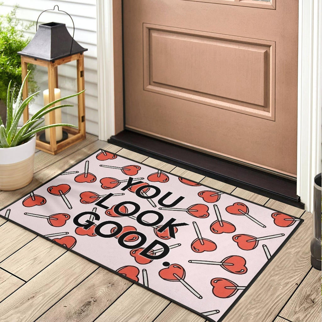 You Look Good Sweet Heart Candy Patterns Door Mat Home Decor