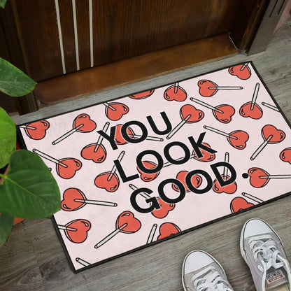 You Look Good Sweet Heart Candy Patterns Door Mat Home Decor