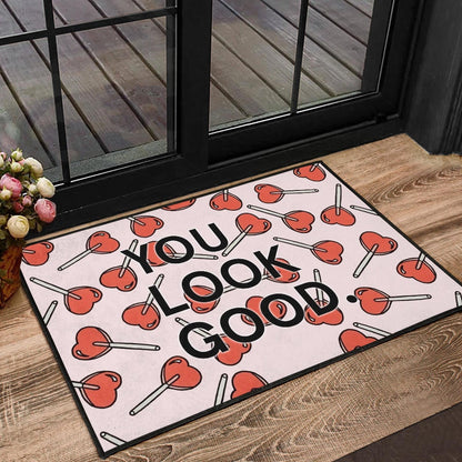 You Look Good Sweet Heart Candy Patterns Door Mat Home Decor