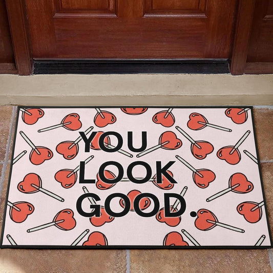 You Look Good Sweet Heart Candy Patterns Door Mat Home Decor