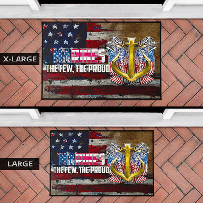 US Independence Day Marines Golden Ancor The Few The Proud Door Mat Home Decor