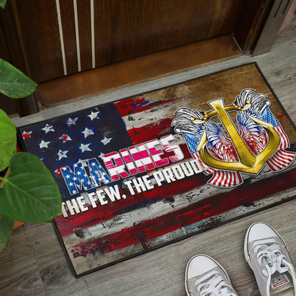 US Independence Day Marines Golden Ancor The Few The Proud Door Mat Home Decor