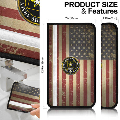 US Independence Day US Army University Always Faithful Seat Belt Covers