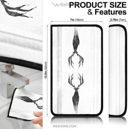 Horror Movie Eat The Rude Deer Animal Big Antlers Seat Belt Covers