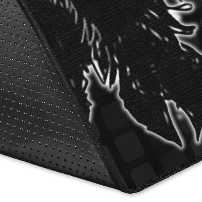 Horror Movie Hairy Devil With Red Face Black Area Rug Home Decor
