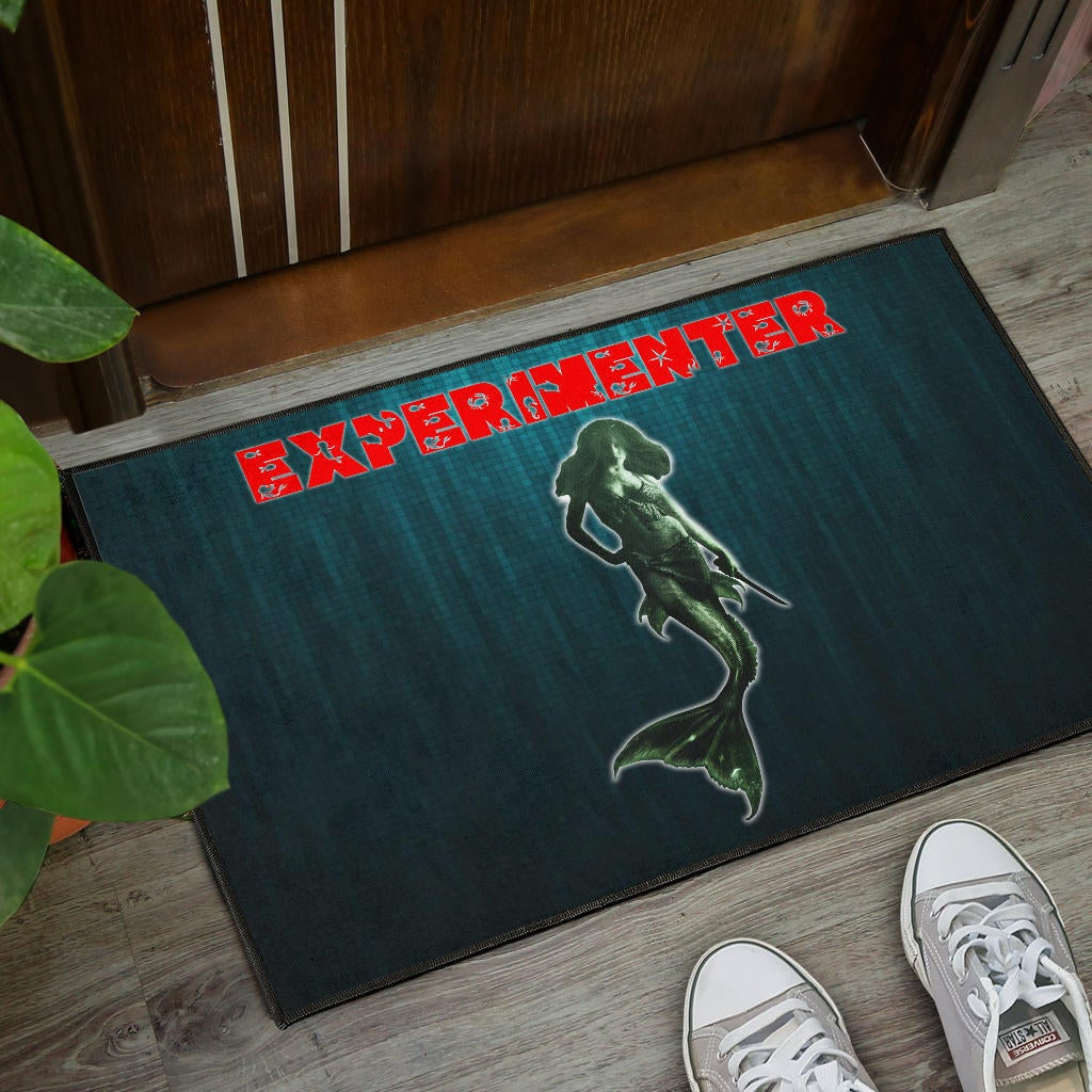 Horror Movie Mermaid Experimenter With Knife Door Mat Home Decor
