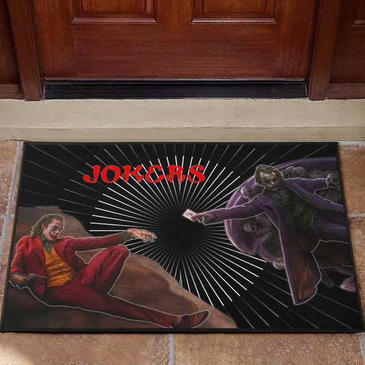 Horror Movie Evil Jokers Giving Cards Skulls Door Mat Home Decor
