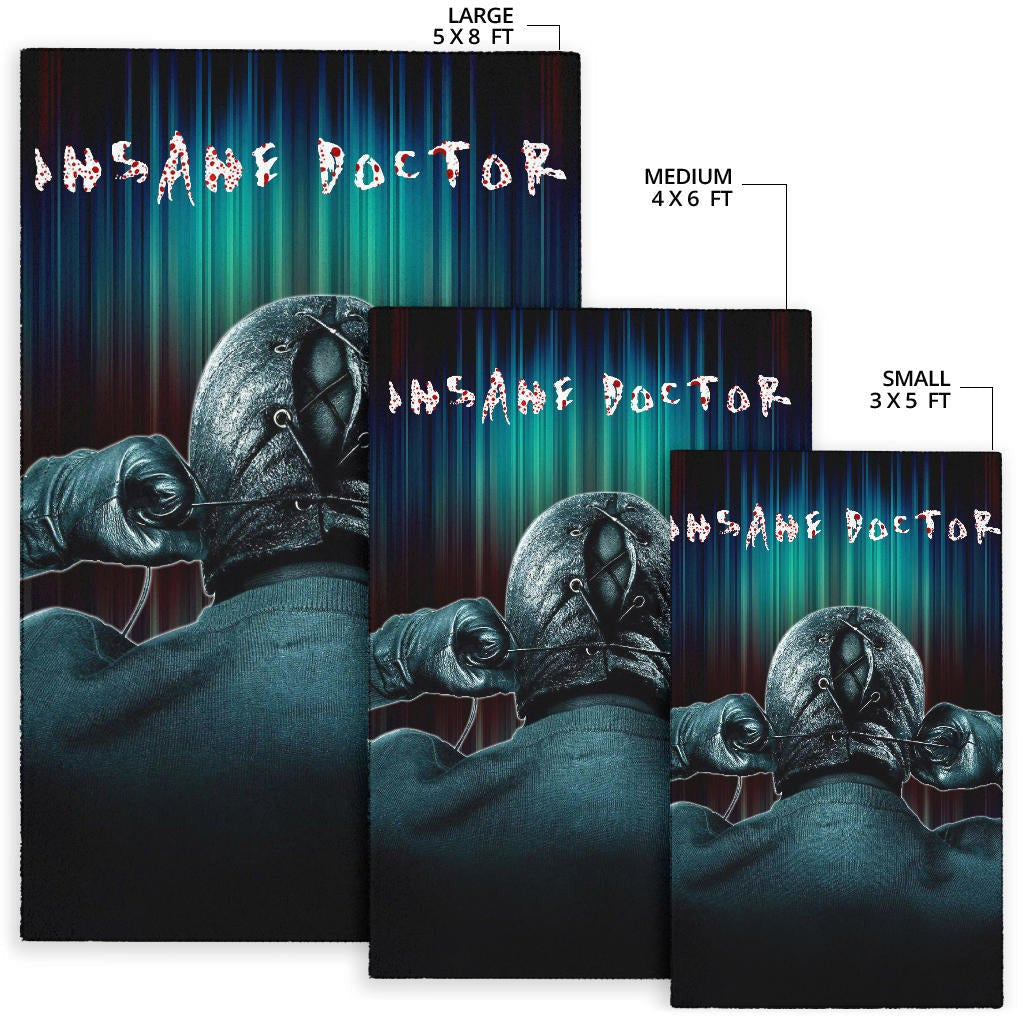 Horror Movie Insane Doctor Ready For Surgery Area Rug Home Decor
