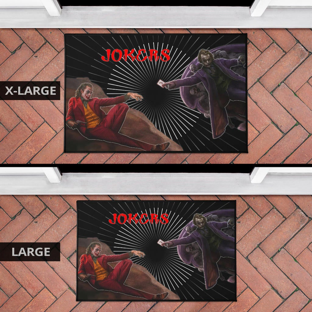 Horror Movie Evil Jokers Giving Cards Skulls Door Mat Home Decor