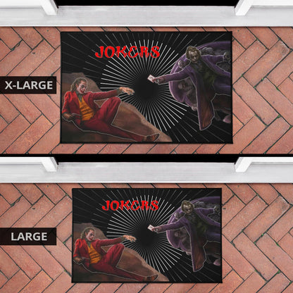 Horror Movie Evil Jokers Giving Cards Skulls Door Mat Home Decor